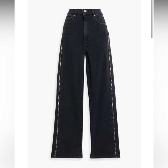 Frame le sleek studded high rise jeans